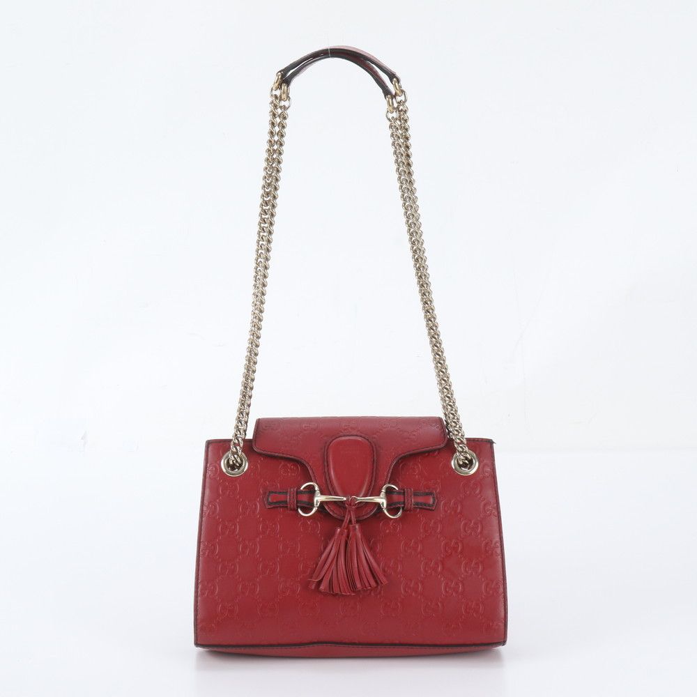 Gucci Guccissima Horsebit Emily Leather 2-Way Shoulder Bag Crossbody — view 2