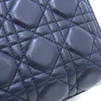 Dior Cannage Lady Dior Medium Handbag Lambskin Navy — view 8