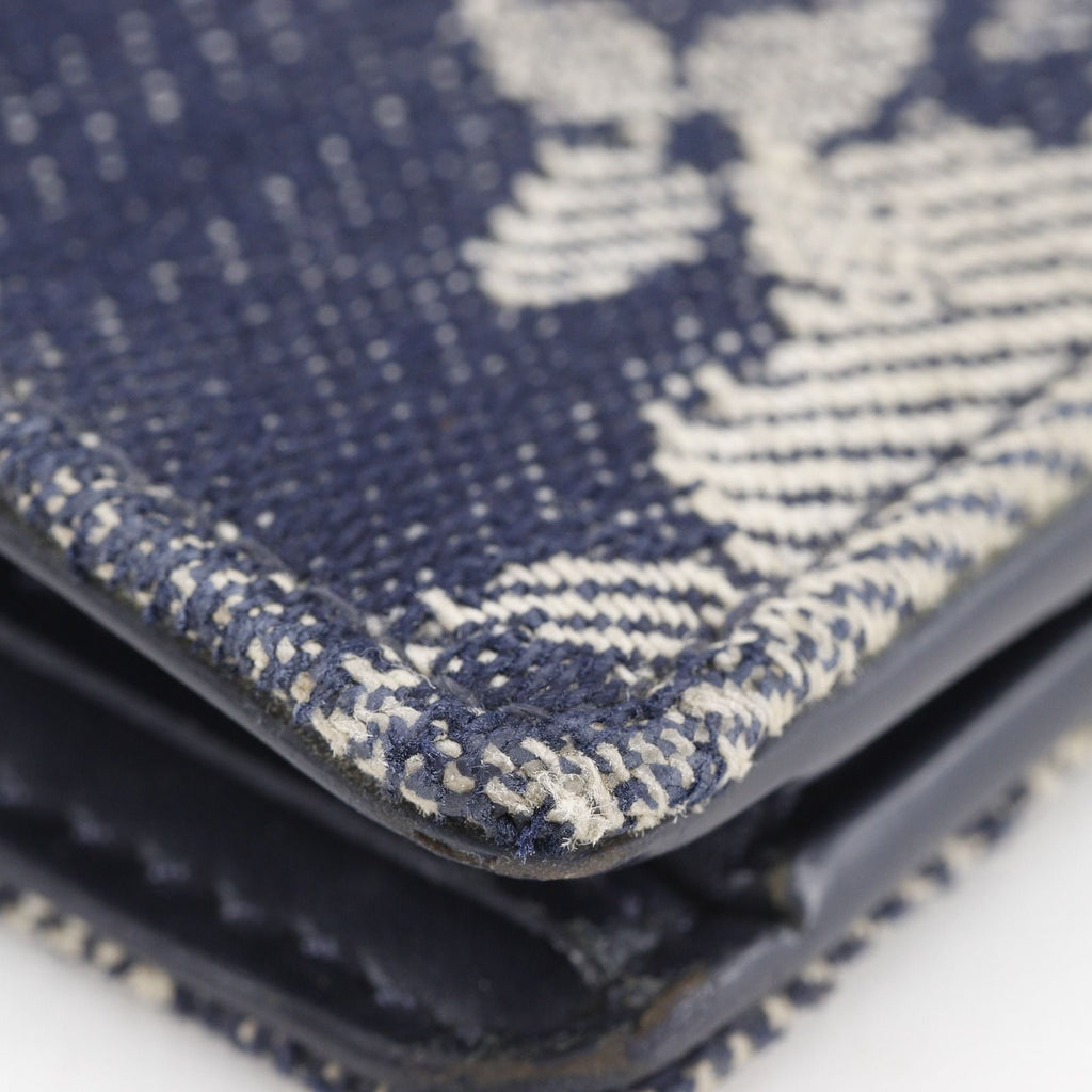 Louis Vuitton Portefeuille Multiple Monogram Tapestry Bifold Denim Navy — view 4