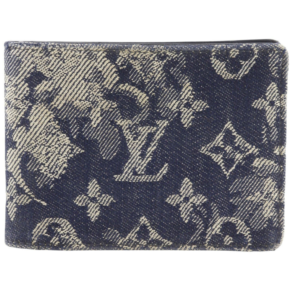 Louis Vuitton Portefeuille Multiple Monogram Tapestry Bifold Denim Navy
