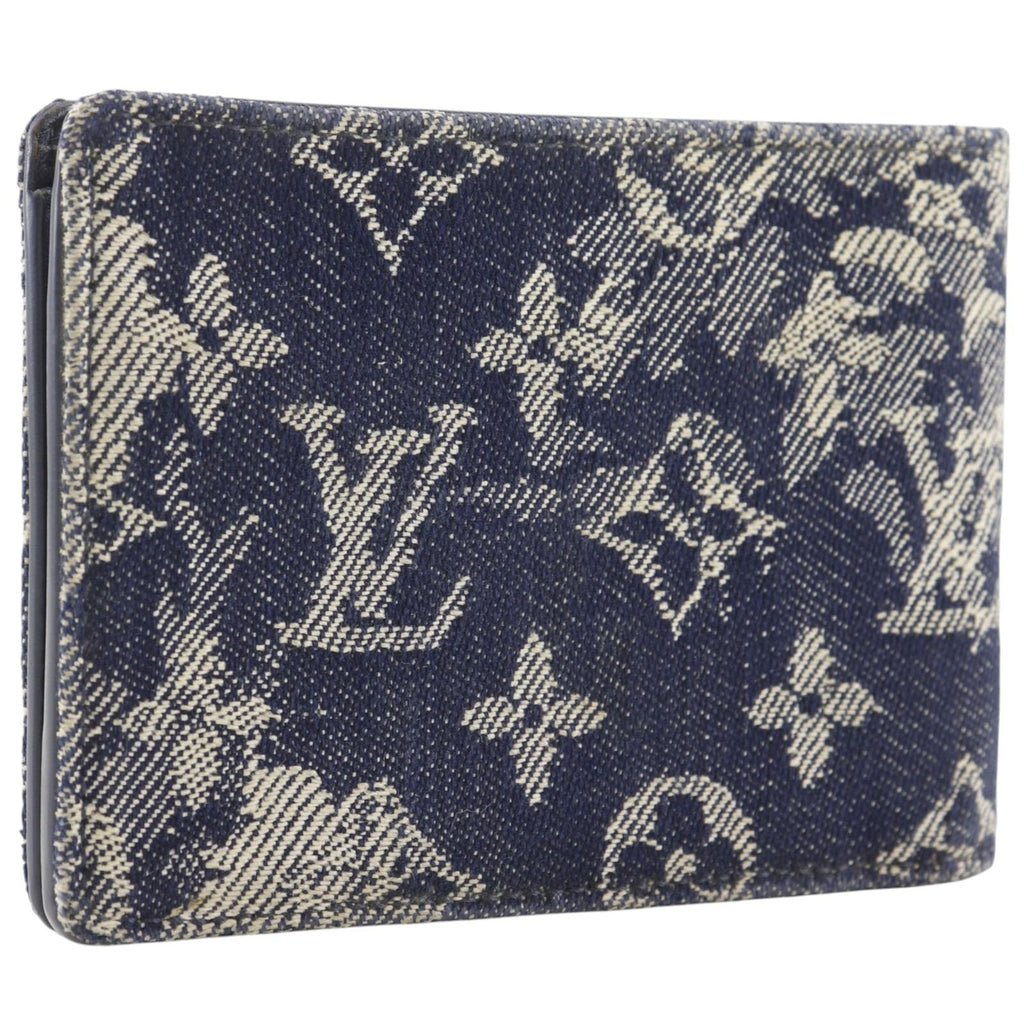 Louis Vuitton Portefeuille Multiple Monogram Tapestry Bifold Denim Navy — view 2