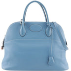 Hermes Bolide 35 2-Way Shoulder Taurillon Clemence Blue Jean Handbag