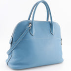 Hermes Bolide 35 2-Way Shoulder Taurillon Clemence Blue Jean Handbag — view 3