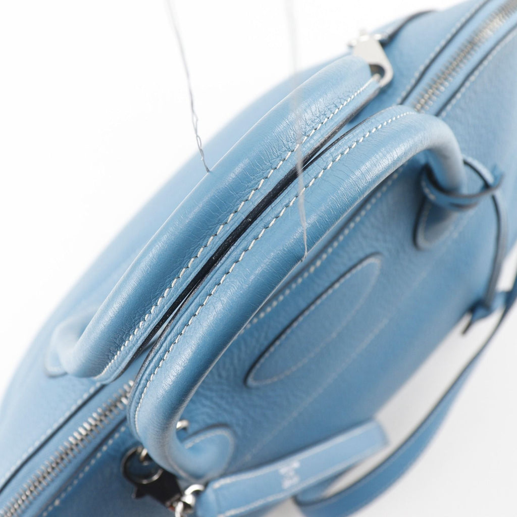Hermes Bolide 35 2-Way Shoulder Taurillon Clemence Blue Jean Handbag — view 5
