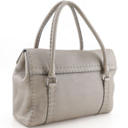 Fendi Linda Selleria Calfskin Gray Handbag — view 3