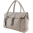 Fendi Linda Selleria Calfskin Gray Handbag — view 2