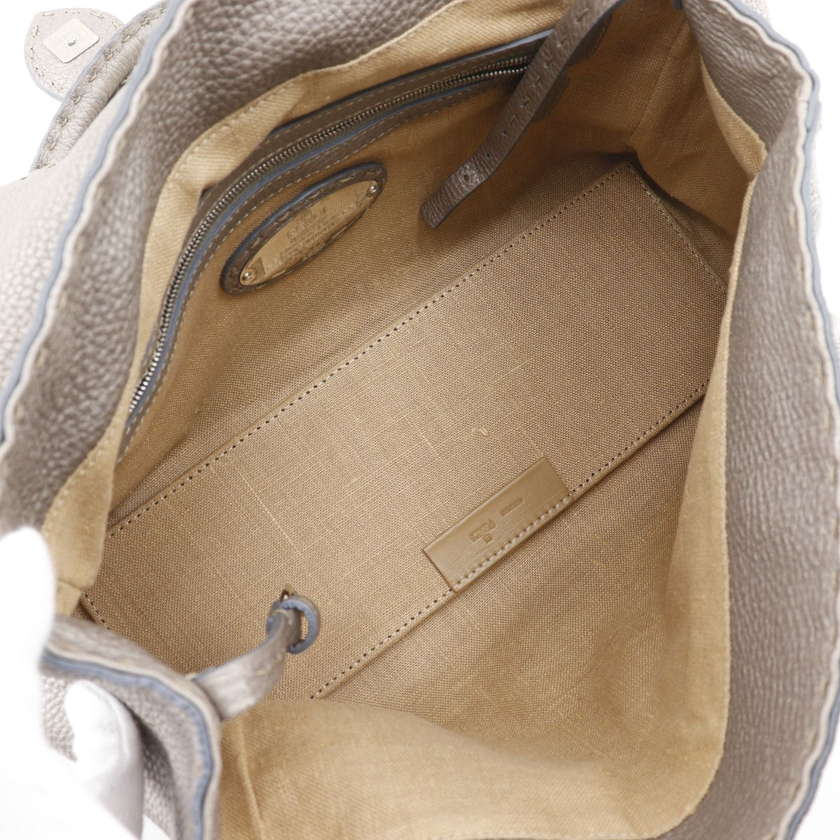 Fendi Linda Selleria Calfskin Gray Handbag — view 6