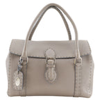 Fendi Linda Selleria Calfskin Gray Handbag