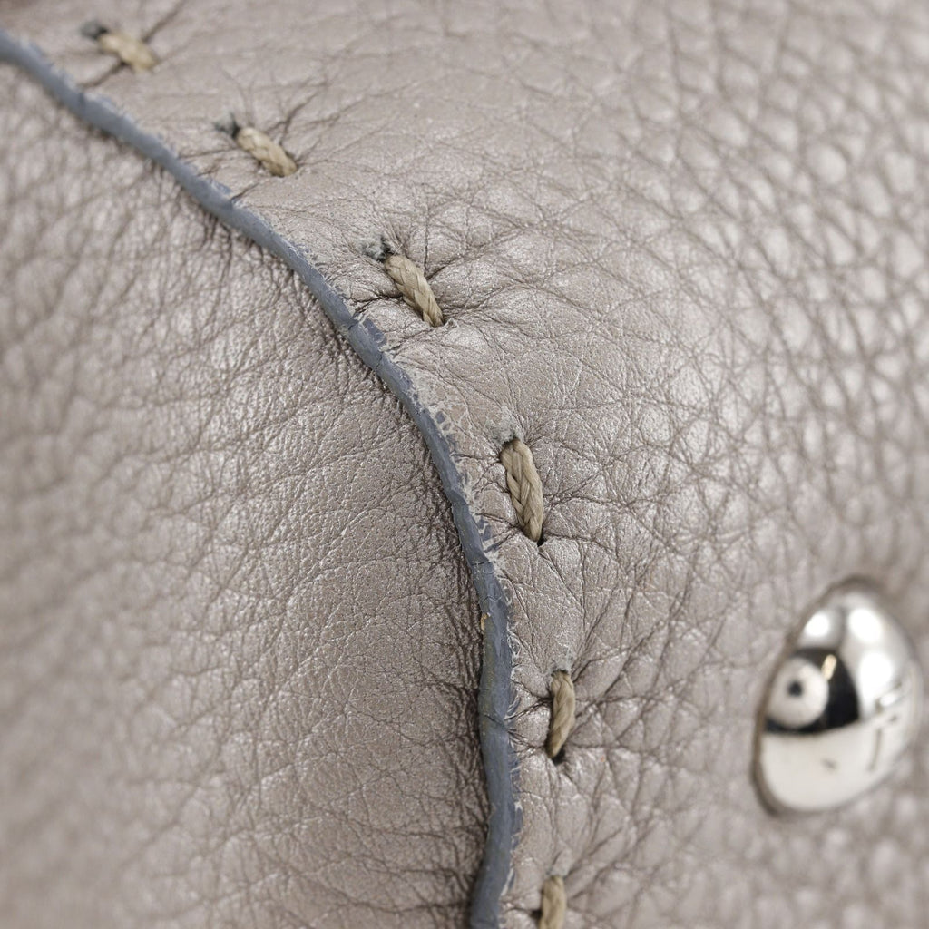 Fendi Linda Selleria Calfskin Gray Handbag — view 4