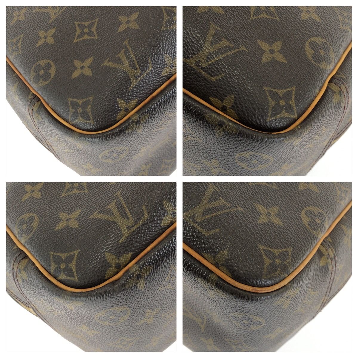 Louis Vuitton Monogram Deauville Brown Gold Leather Handbag — view 3