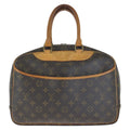 Louis Vuitton Monogram Deauville Brown Gold Leather Handbag