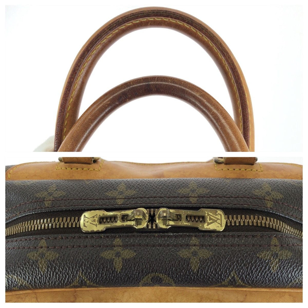 Louis Vuitton Monogram Deauville Brown Gold Leather Handbag — view 6