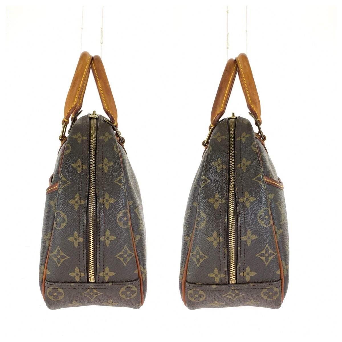 Louis Vuitton Monogram Trouville Brown Gold Leather Handbag — view 8