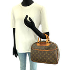 Louis Vuitton Monogram Trouville Brown Gold Leather Handbag — view 7
