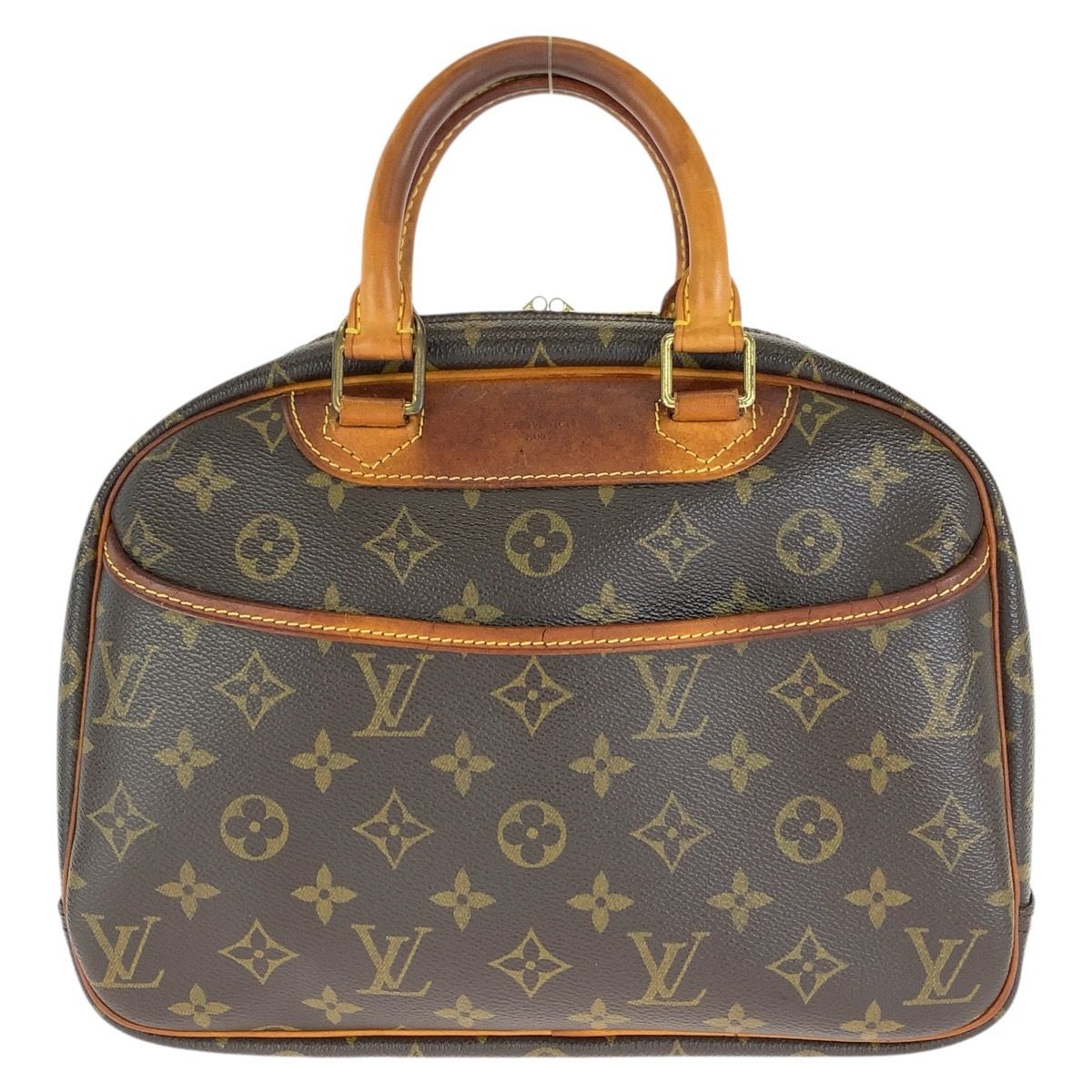 Louis Vuitton Monogram Trouville Brown Gold Leather Handbag
