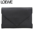 Loewe Anagram Logo Envelope Leather Pouch Mini Clutch