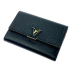 Louis Vuitton Leather Portefeuille Capucines Compact Noir Pink Trifold Wallet — view 4