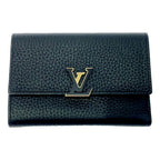 Louis Vuitton Leather Portefeuille Capucines Compact Noir Pink Trifold Wallet — view 2