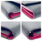 Louis Vuitton Leather Portefeuille Capucines Compact Noir Pink Trifold Wallet — view 6