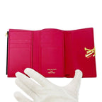 Louis Vuitton Leather Portefeuille Capucines Compact Noir Pink Trifold Wallet — view 7