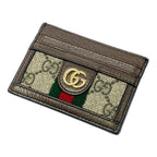 Gucci Leather Ophidia GG Supreme Card Case Brown — view 4