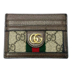 Gucci Leather Ophidia GG Supreme Card Case Brown — view 2