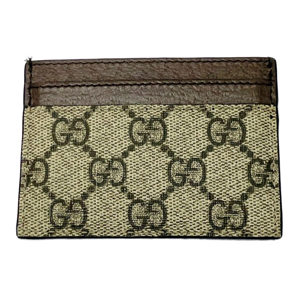 Gucci Leather Ophidia GG Supreme Card Case Brown — view 5
