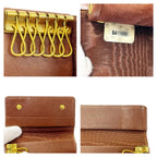 Chanel Matte Caviar Leather CC Logo Key Case Brown Key Holder — view 8