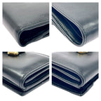 Gucci 035 0 Leather Bamboo Bifold Wallet Black — view 7