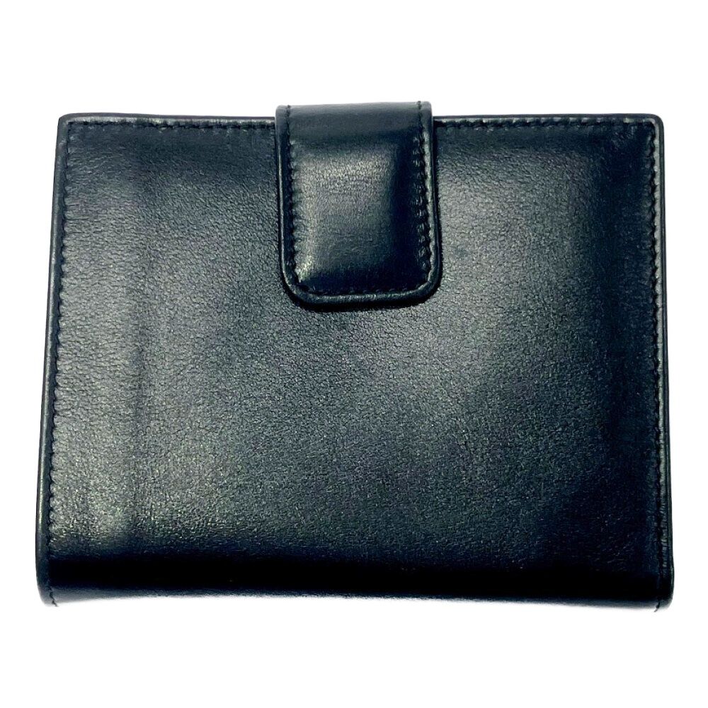 Gucci 035 0 Leather Bamboo Bifold Wallet Black — view 5