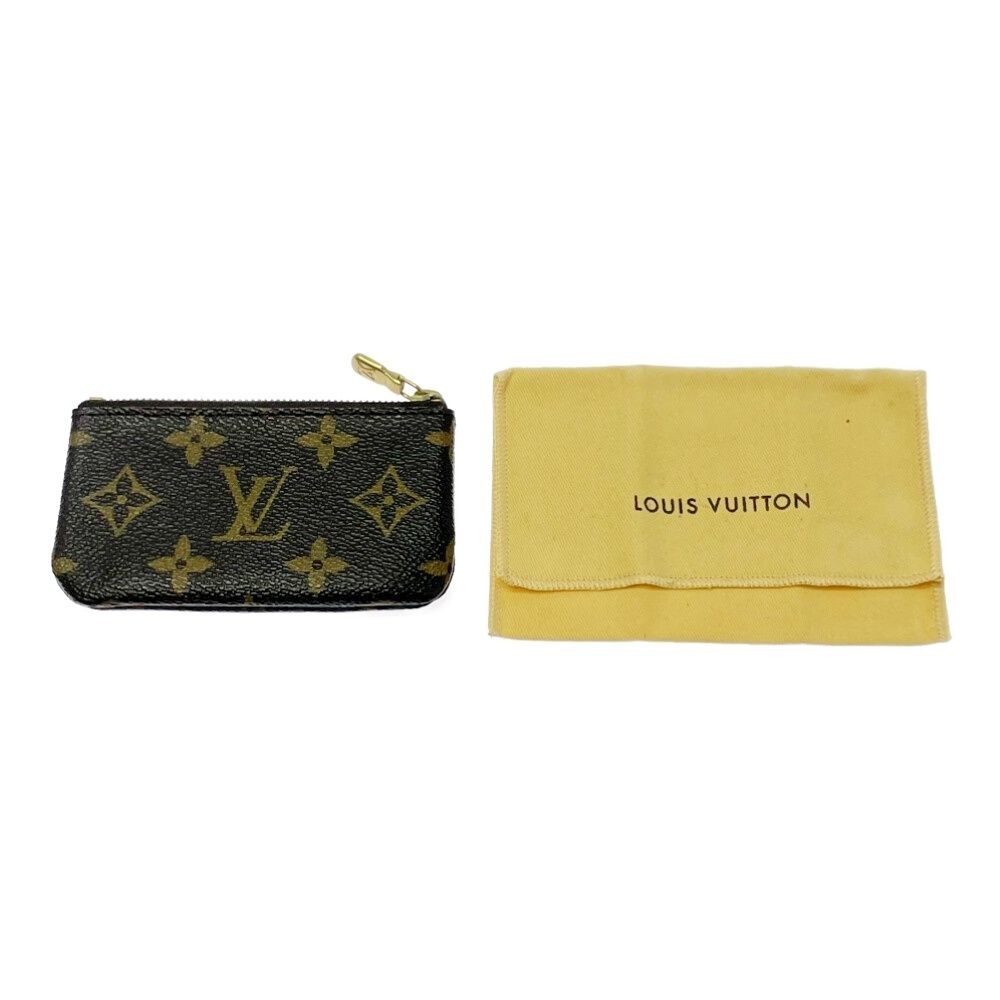 Louis Vuitton Monogram Pochette Cles Coin Purse Brown