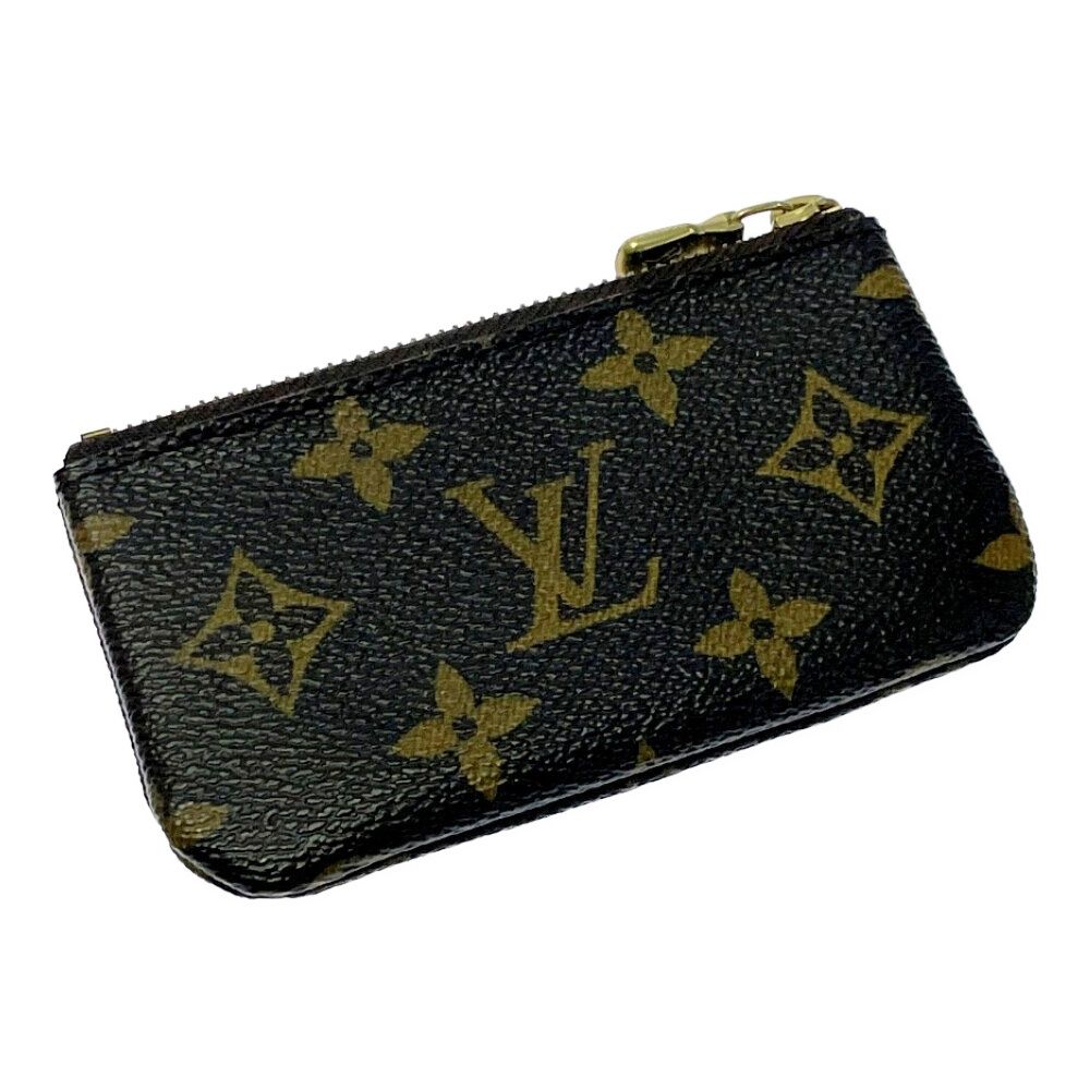 Louis Vuitton Monogram Pochette Cles Coin Purse Brown — view 3
