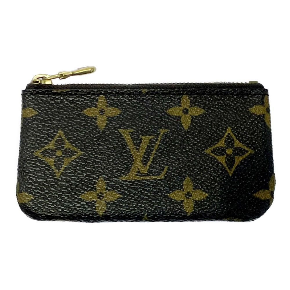 Louis Vuitton Monogram Pochette Cles Coin Purse Brown — view 5