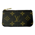 Louis Vuitton Monogram Pochette Cles Coin Purse Brown — view 5