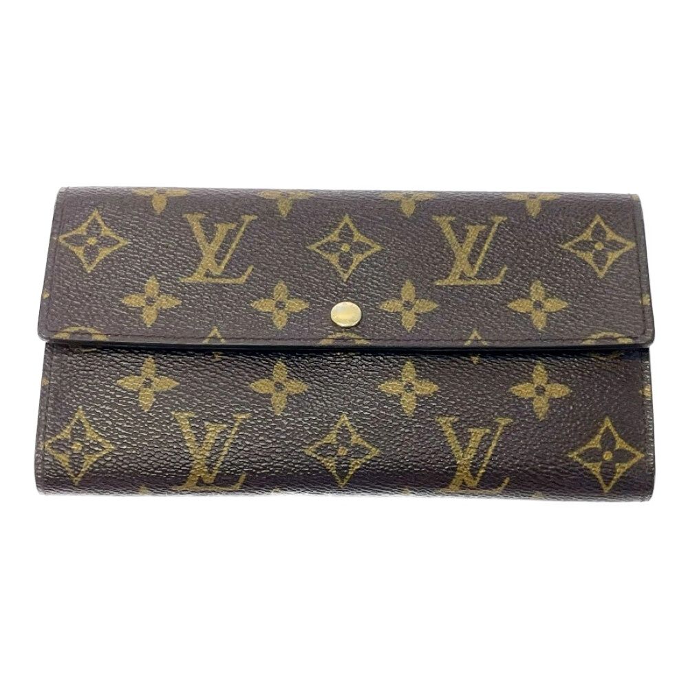 Louis Vuitton Monogram Pochette Porte Monnaie Credit Brown