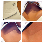 Loewe Leather Anagram Card Case Beige — view 8