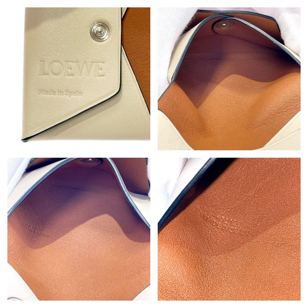 Loewe Leather Anagram Card Case Beige — view 8