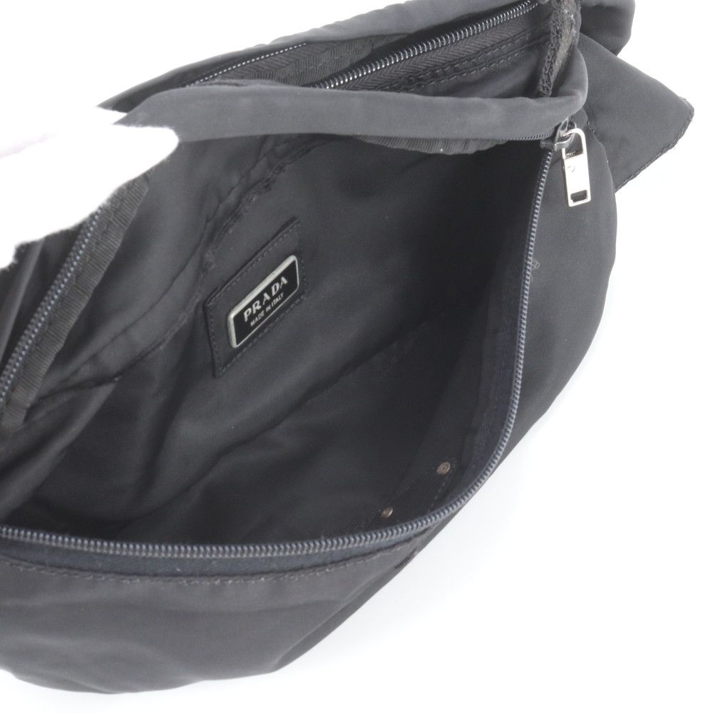 Prada Tessuto Nylon Triangle Logo Belt Bag Crossbody Body Waist Pouch — view 8