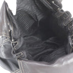 Prada Tessuto Nylon Leather Tote Bag Shoulder Business Document Black — view 7