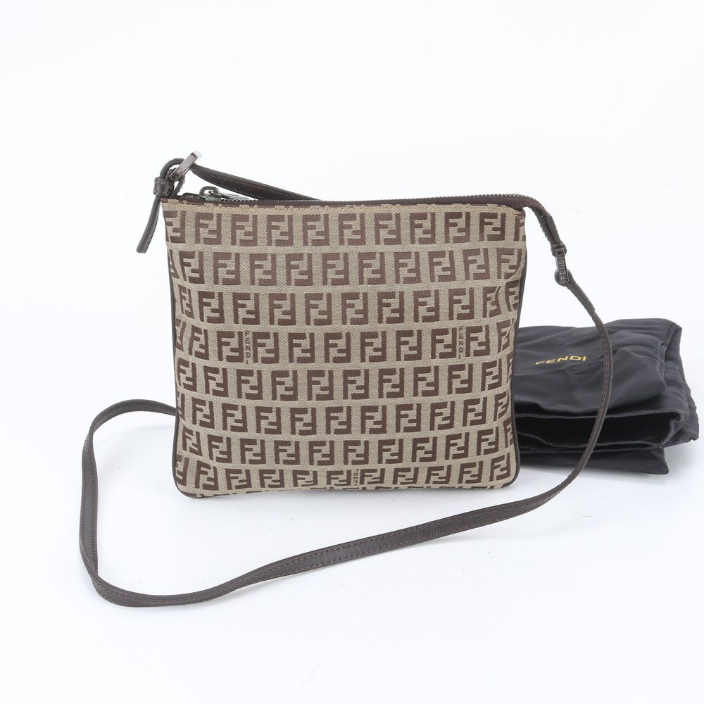 Fendi Zucchino Leather Shoulder Bag