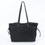 Prada Tessuto Nylon Leather Tote Bag Shoulder Hand Black — view 3