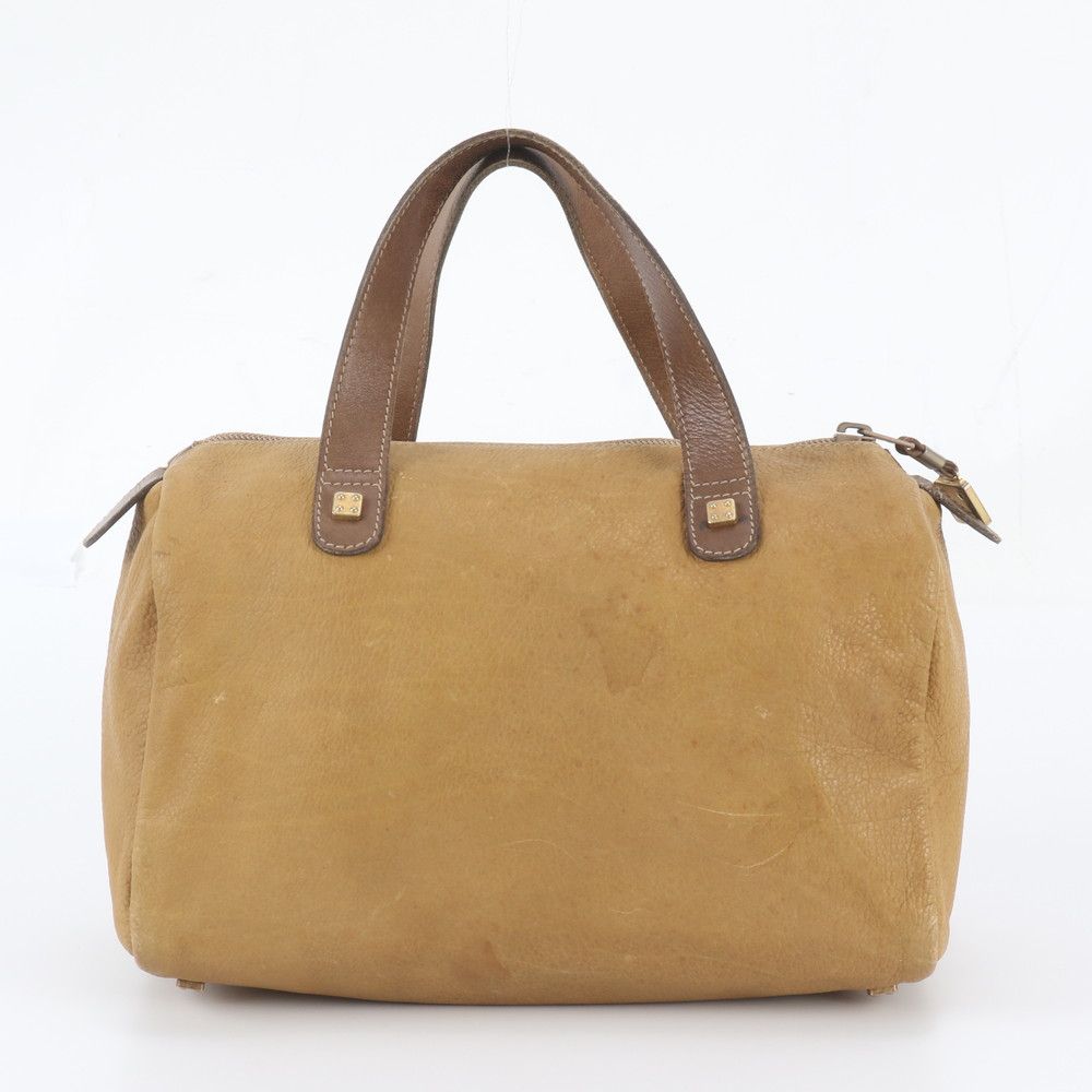 Loewe Anagram Mini Boston Leather Handbag Tote — view 3