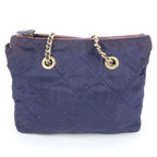 Prada Tessuto Nylon Quilted Triangle Logo Chain Shoulder Bag — view 3