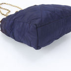 Prada Tessuto Nylon Quilted Triangle Logo Chain Shoulder Bag — view 5