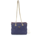 Prada Tessuto Nylon Quilted Triangle Logo Chain Shoulder Bag — view 2