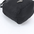 Prada Tessuto Nylon Triangle Logo Drawstring Shoulder Bag Crossbody Hand — view 4