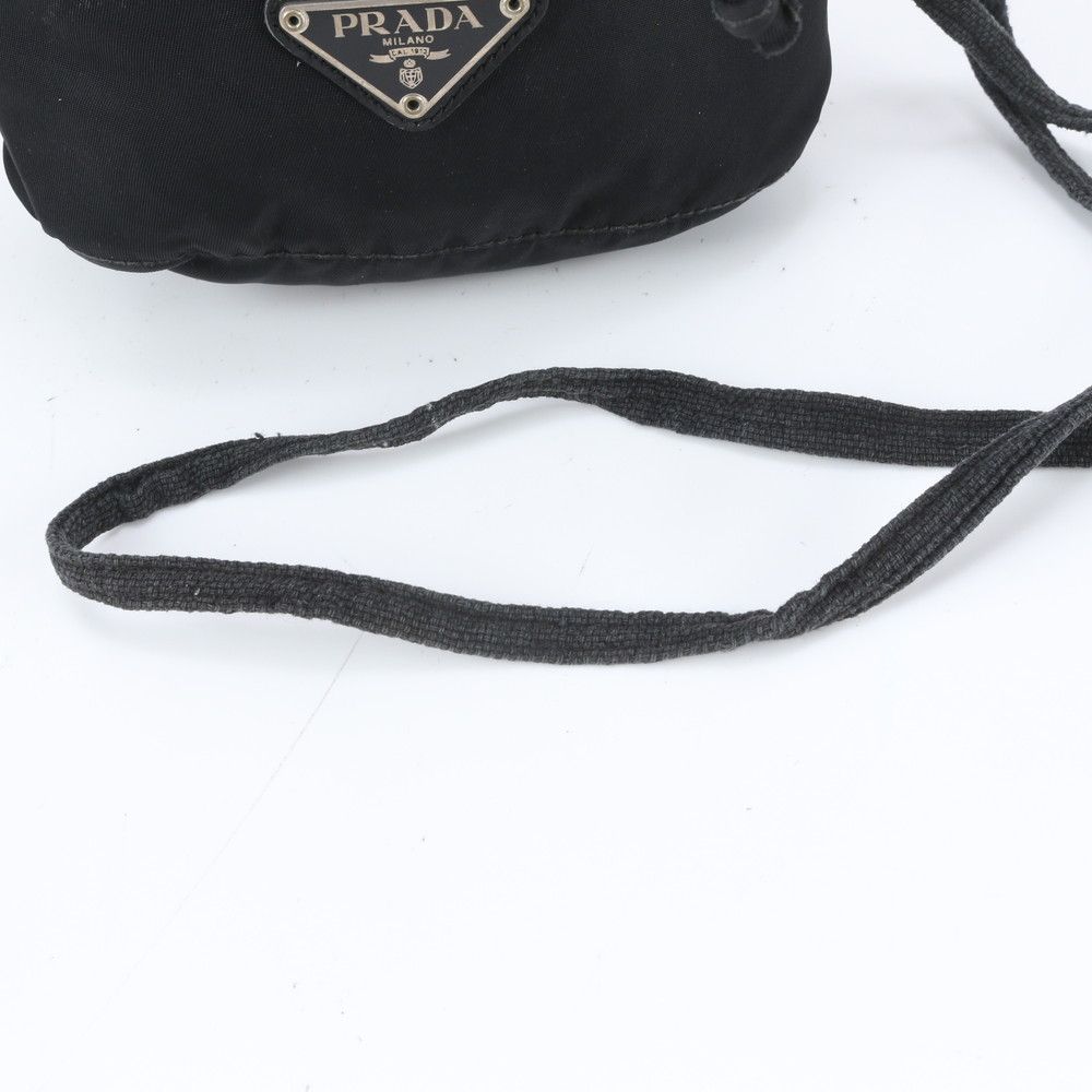 Prada Tessuto Nylon Triangle Logo Drawstring Shoulder Bag Crossbody Hand — view 2
