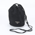 Prada Tessuto Nylon Triangle Logo Drawstring Shoulder Bag Crossbody Hand