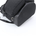Prada Tessuto Nylon Triangle Logo Leather Backpack Business — view 4
