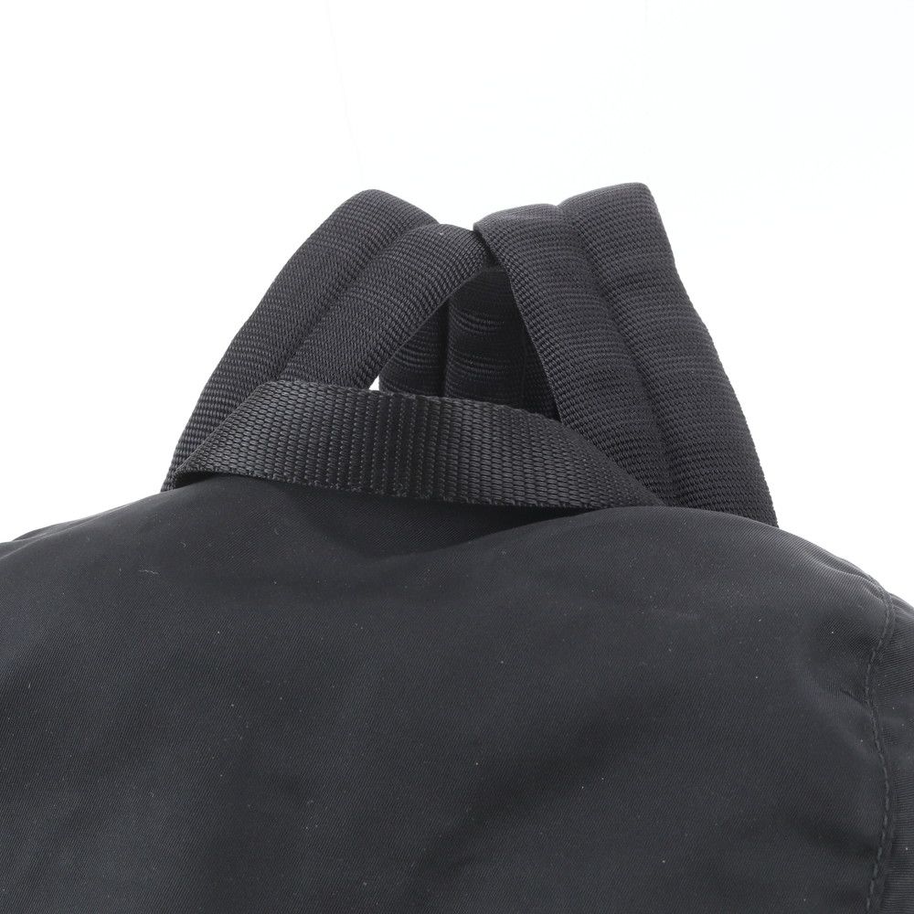 Prada Tessuto Nylon Triangle Logo Leather Backpack Business — view 2